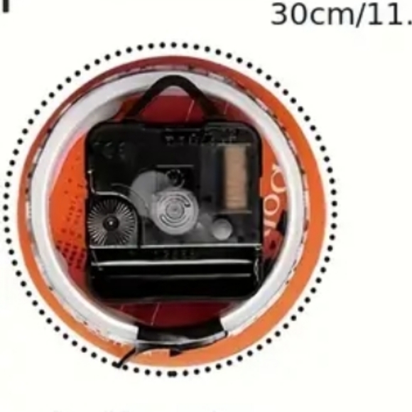 COPY - New Mustang Vinyl Record neon remote control 7 color 12" wall clock - Picture 6 of 14